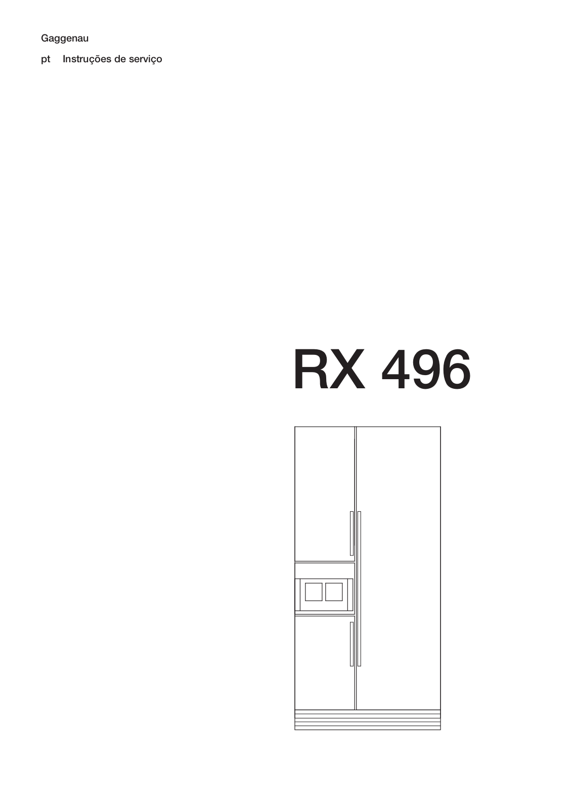 Gaggenau RX496290, RX496210 User Manual