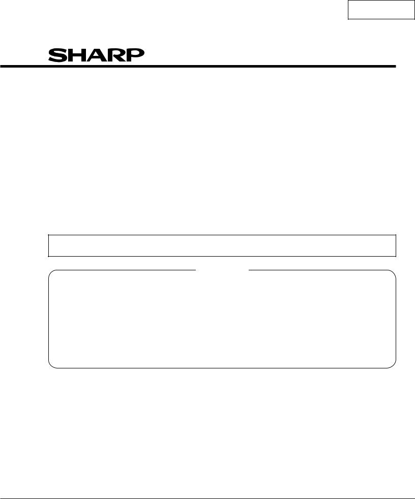 SHARP 13L-M100B, 13L-M150B, 19L-M100B, 19L-M100BS, 20L-S100BS Diagram