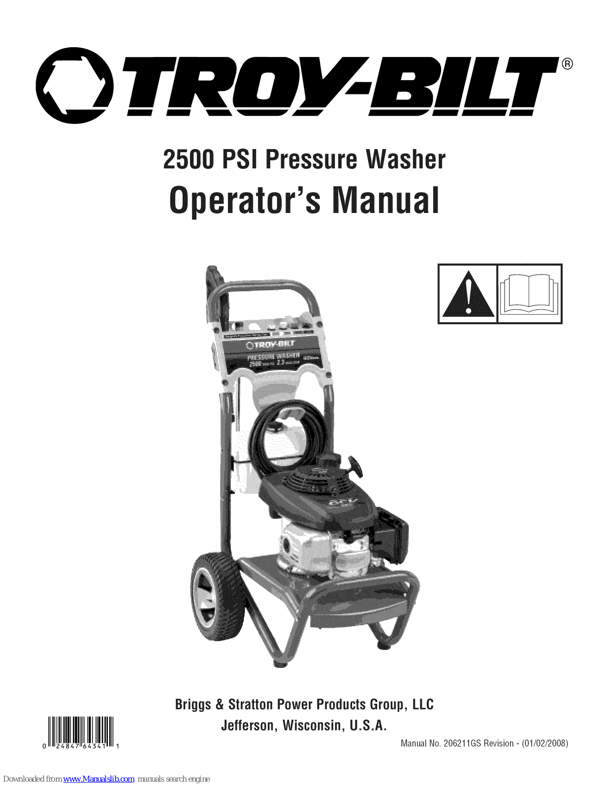 Troy-Bilt 20344 Operator's Manual - ManualMachine.com