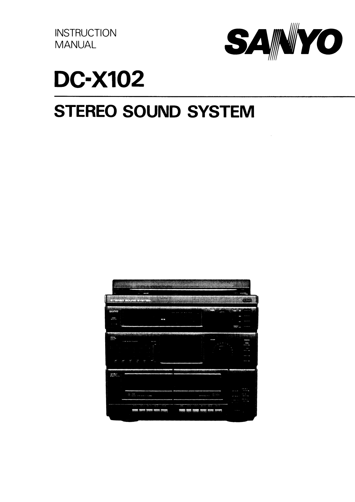 Sanyo DC-X102 Instruction Manual