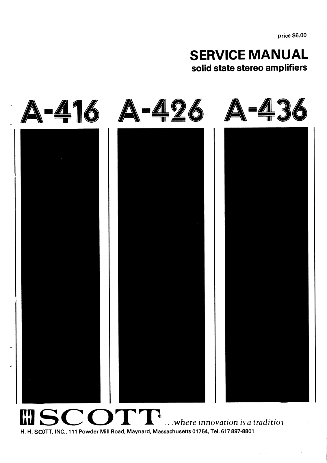 Scott A-416, A436, A426 Service Manual