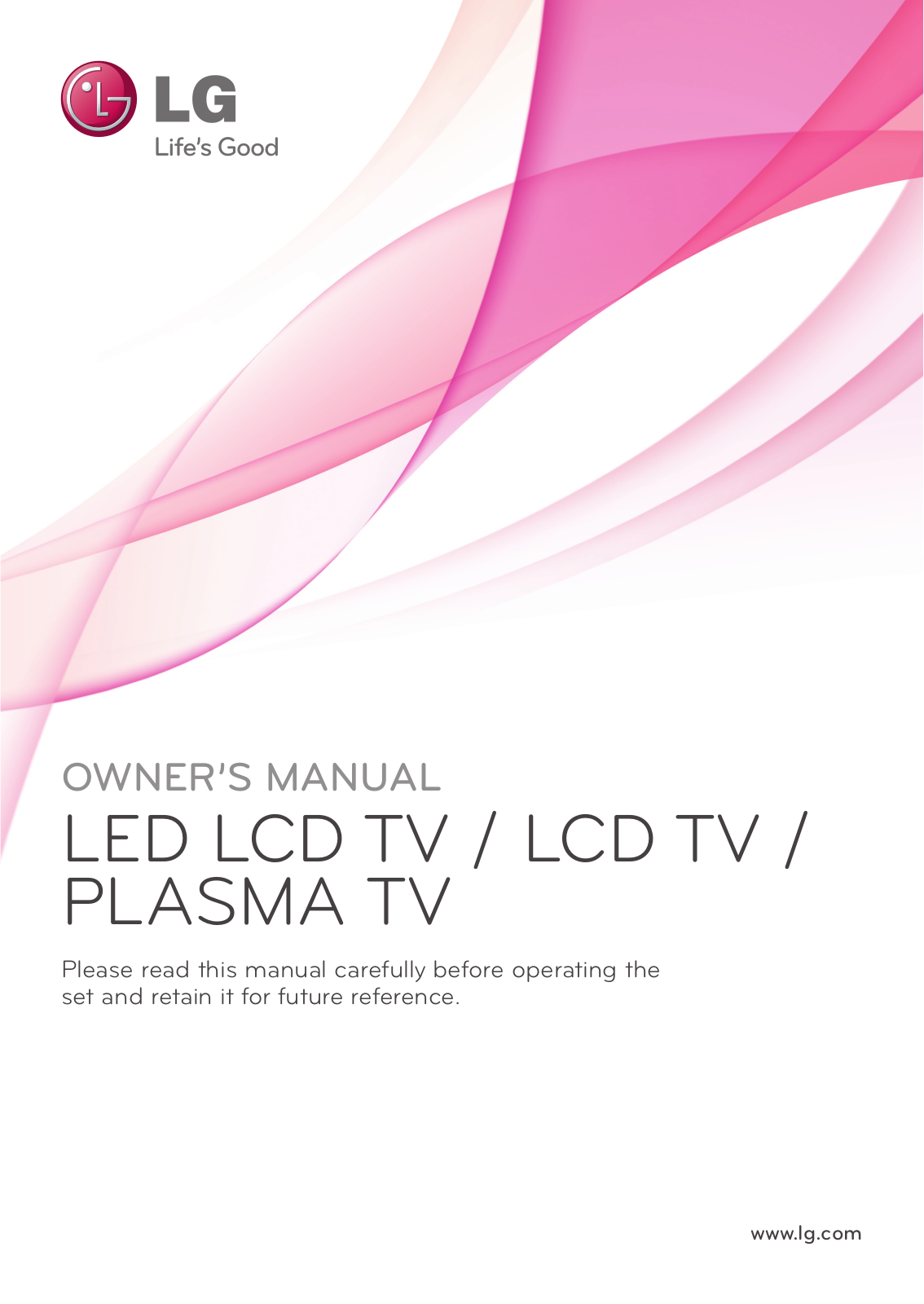 LG 60PZ950T Owner's Manual