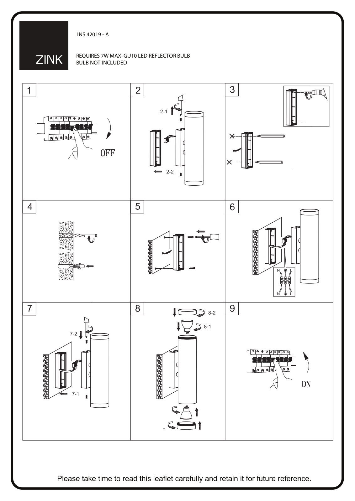 Forum Lighting Solutions ZN-42019-COP, ZN-42019-SST Installation Instructions - ManualMachine.com