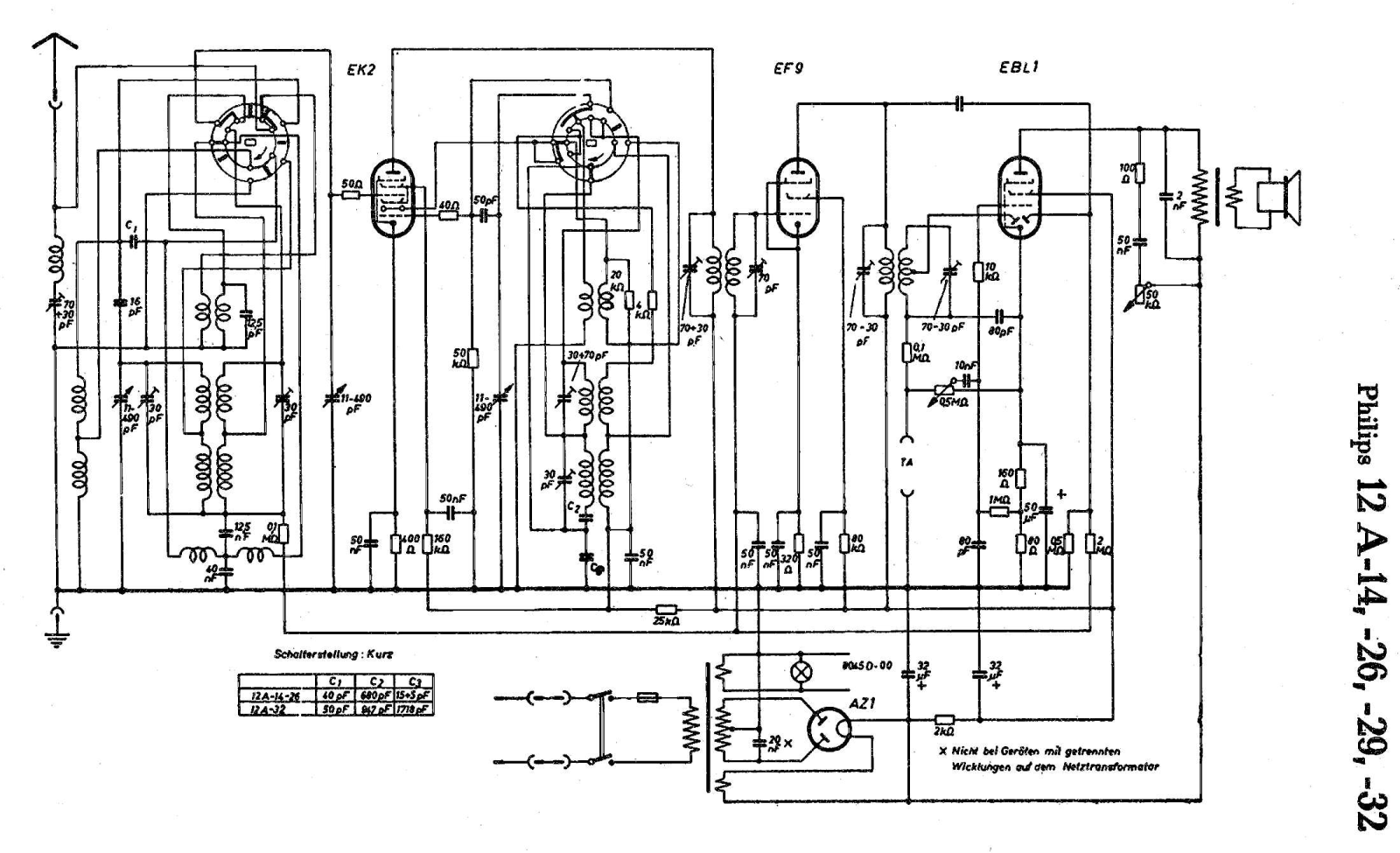 Philips 12A Schematic