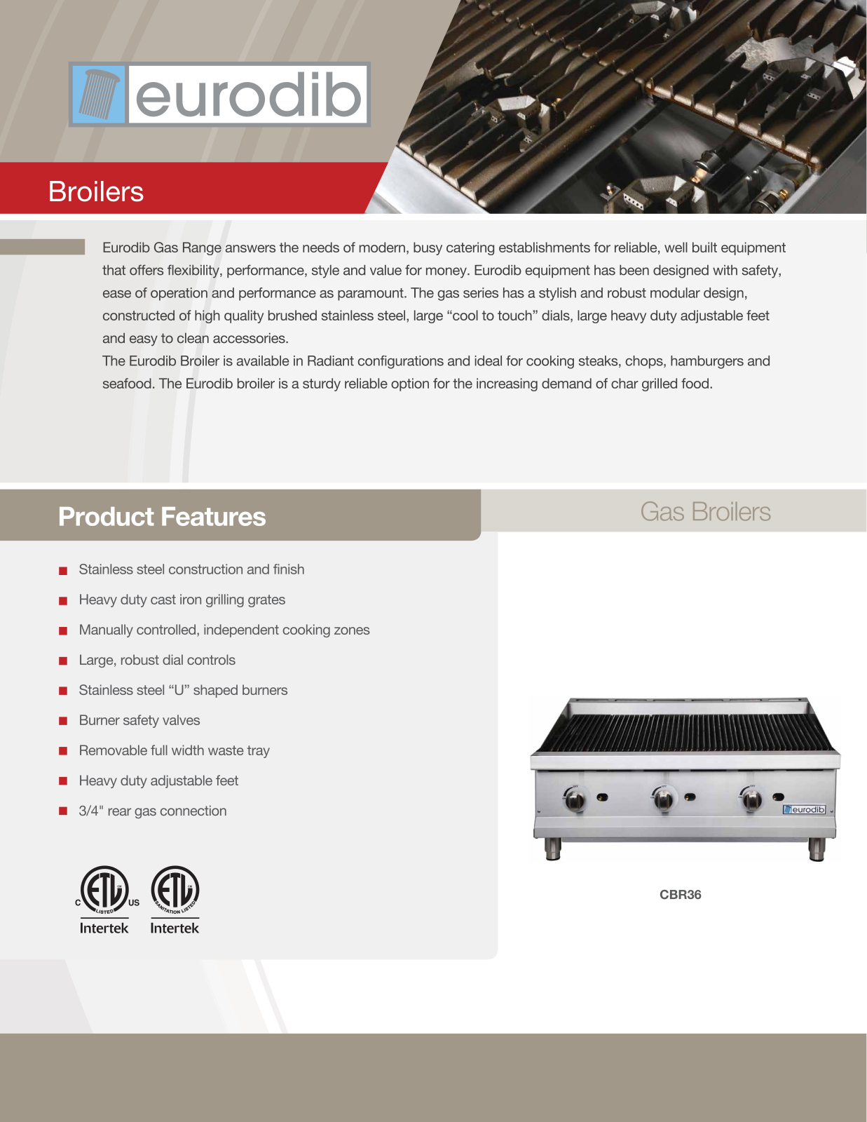 Eurodib CBR36, CBR24 Specifications