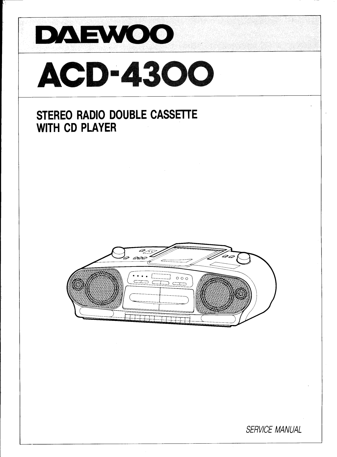 Daewoo ACD-4300 User Manual