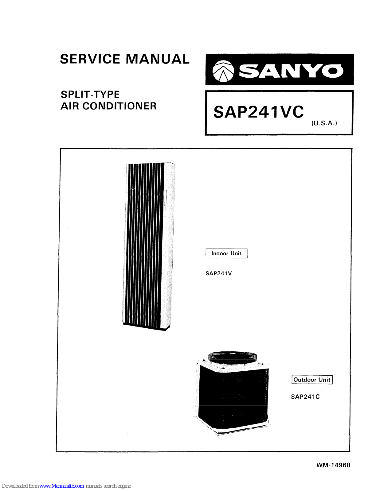 Sanyo SAP241, SAP241VC Service Manual