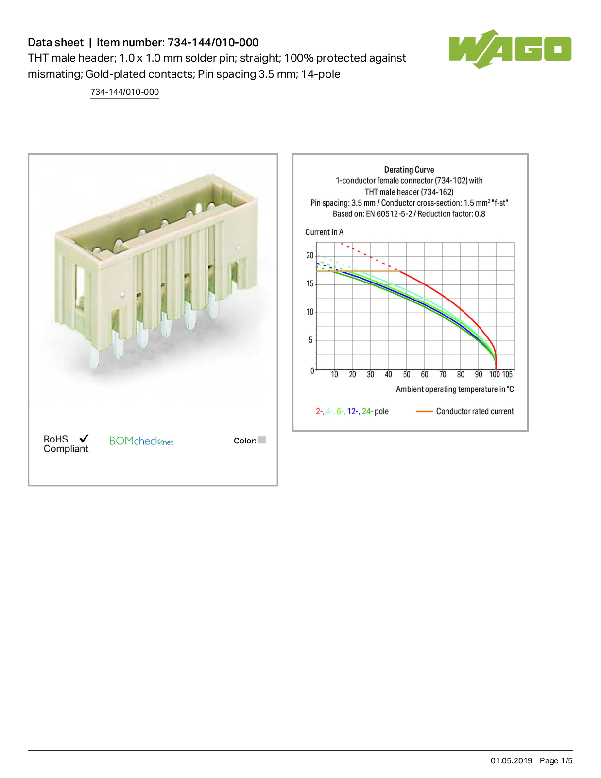 Wago 734-144/010-000 Data Sheet