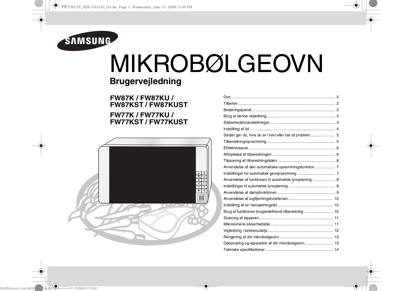 Samsung FW77K, FW77KST, FW77KU, FW77KUST User Manual