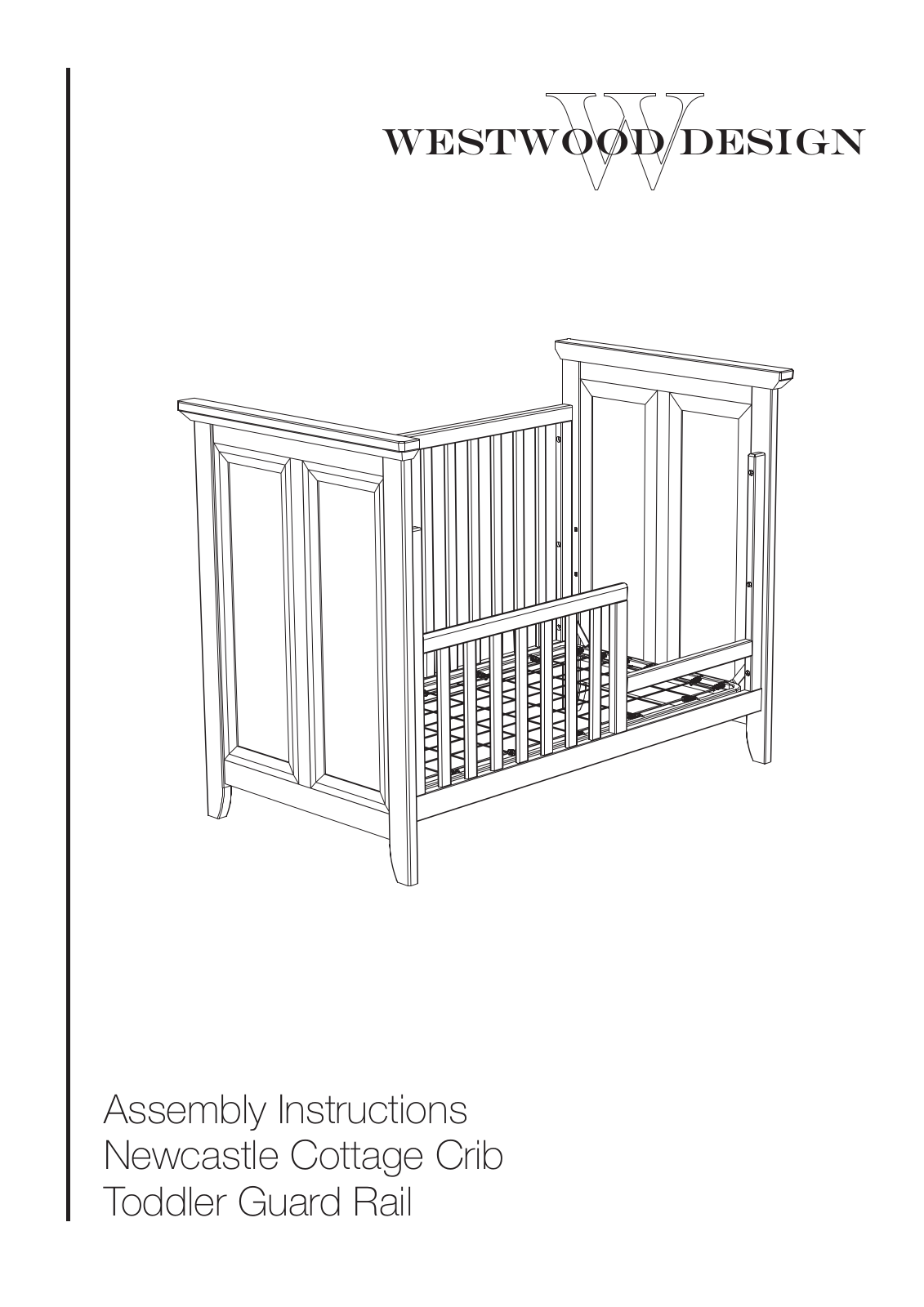 Westwood Design Newcastle Cottage Crib Guard Rail Kit User Manual