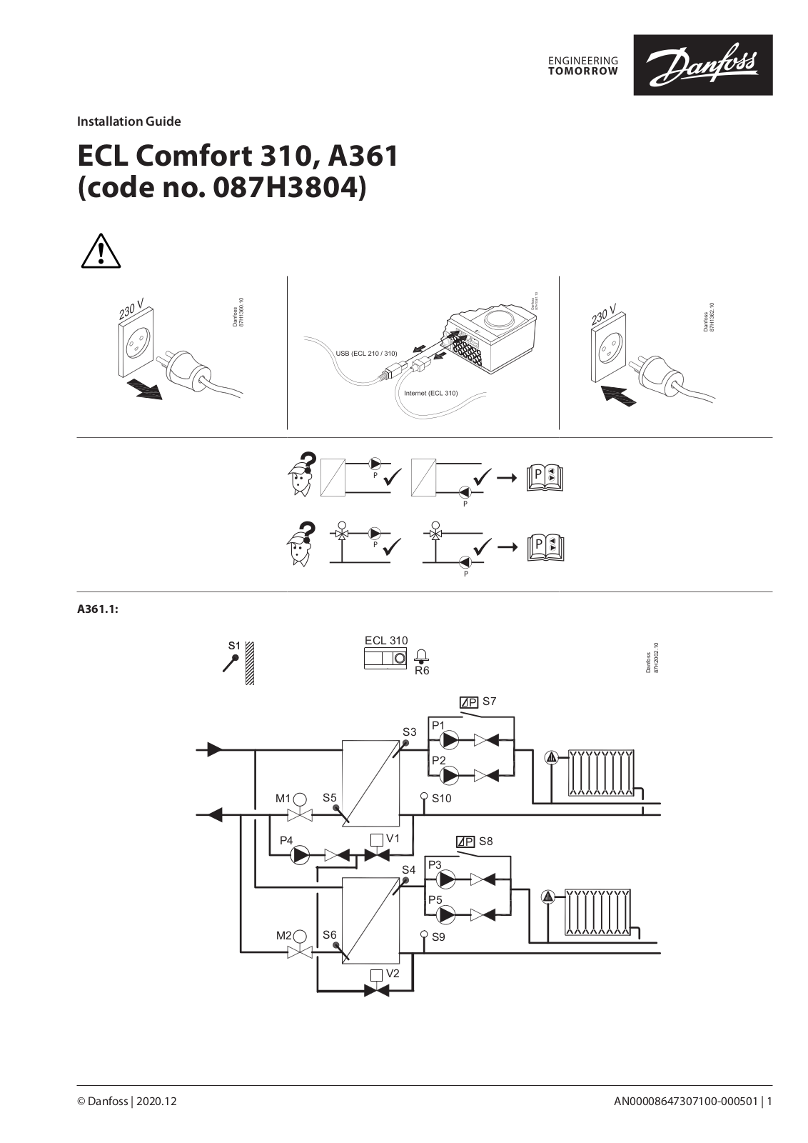 Danfoss A361 Installation guide