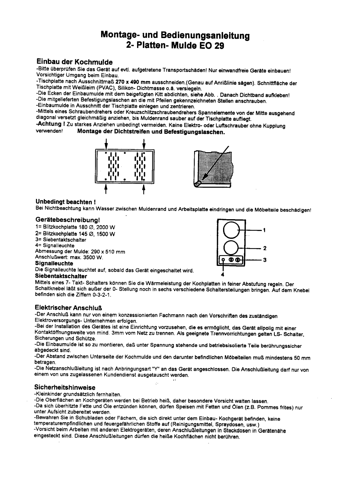 AEG EO29 User Manual
