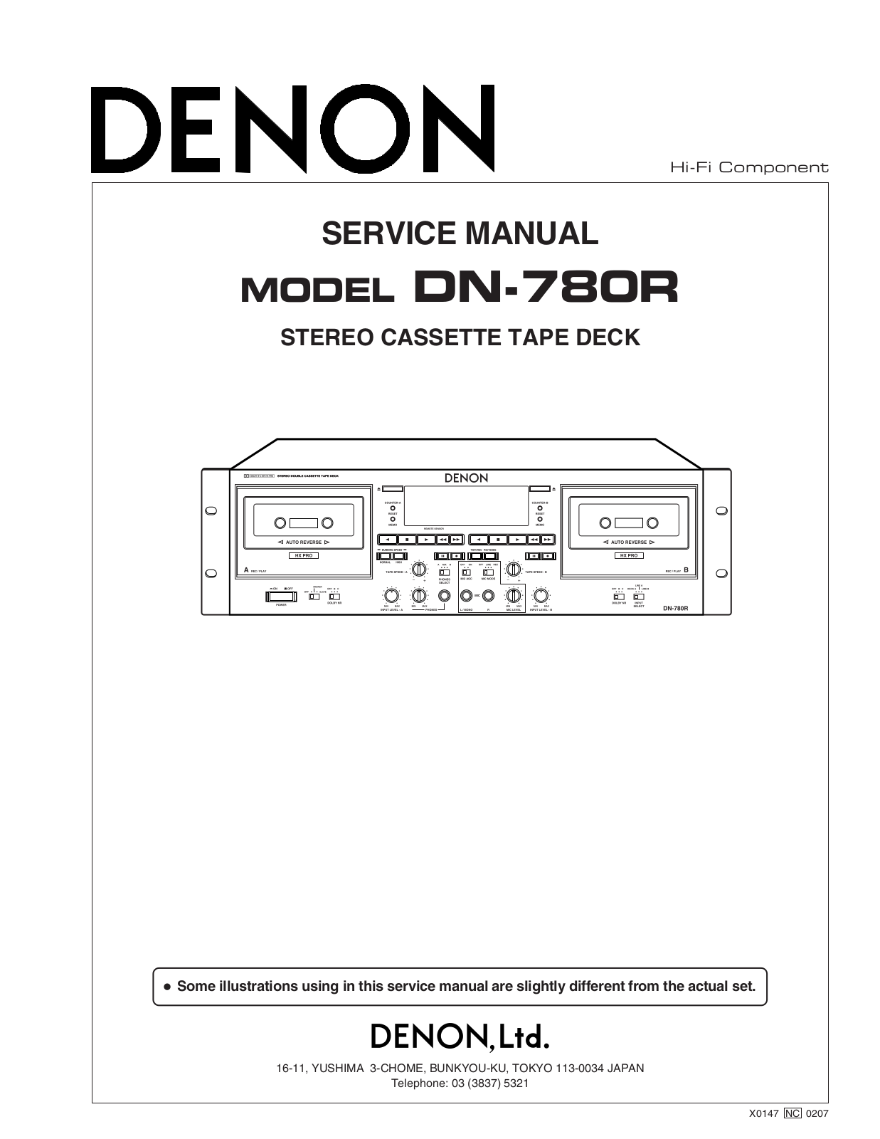 Denon DN-780R Service Manual