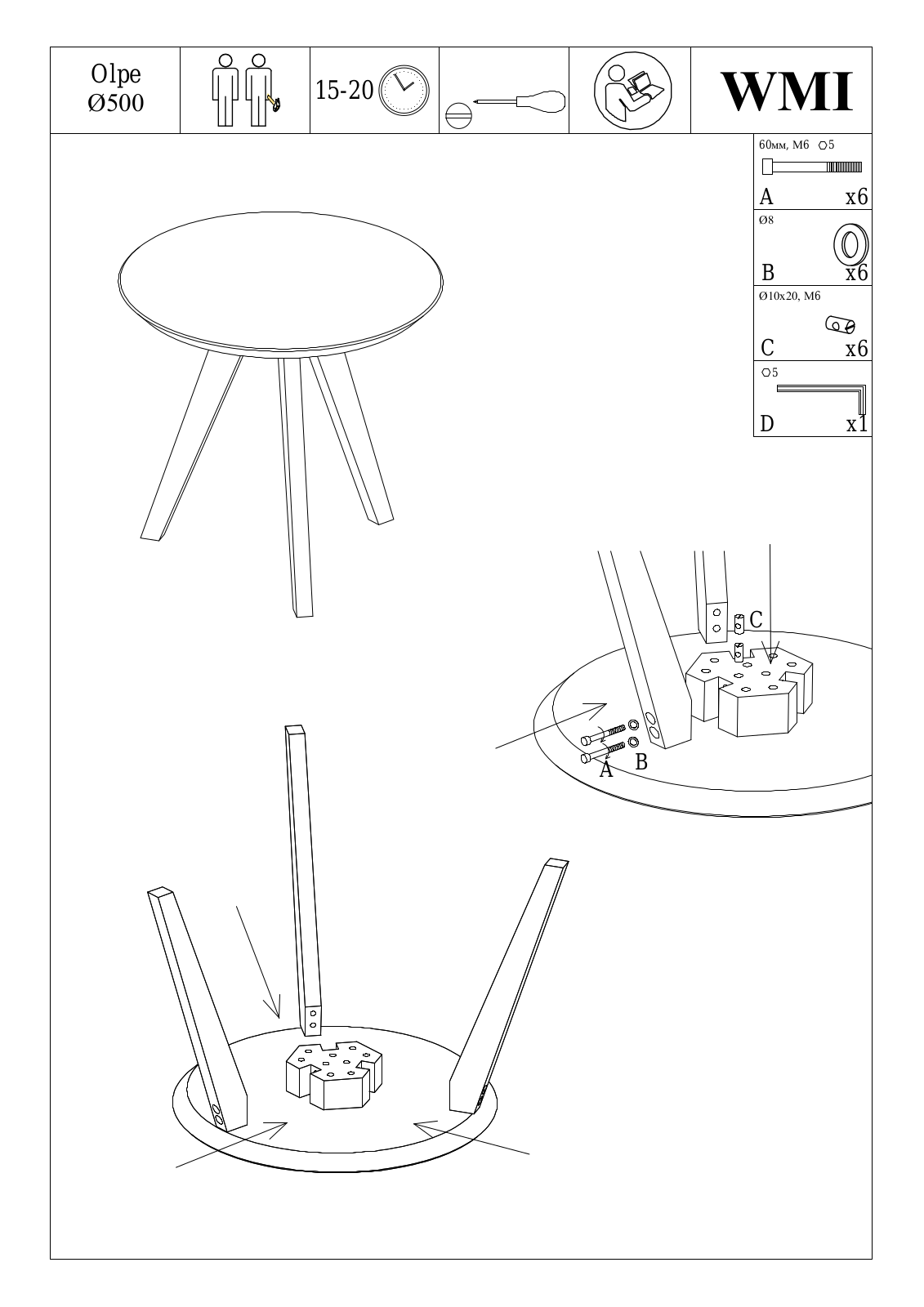 Home affaire Olpe Assembly instructions