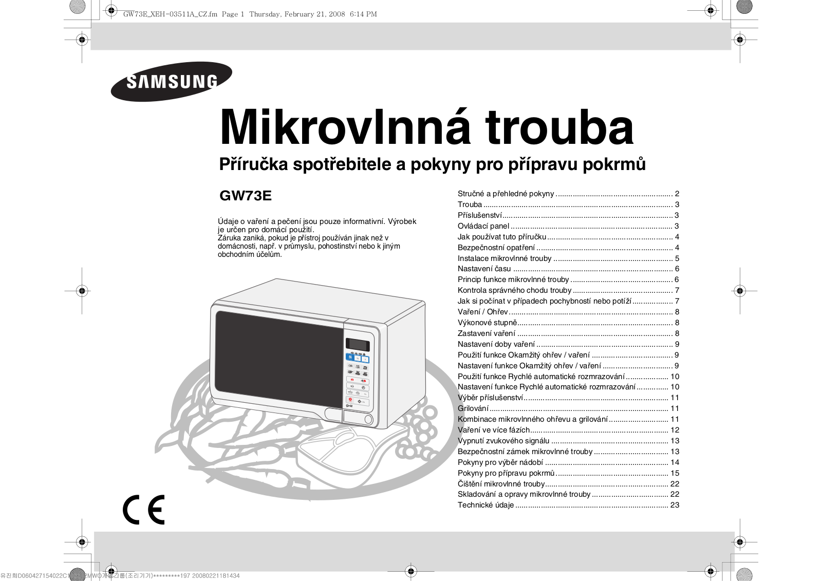 Samsung GW73E-WB User Manual