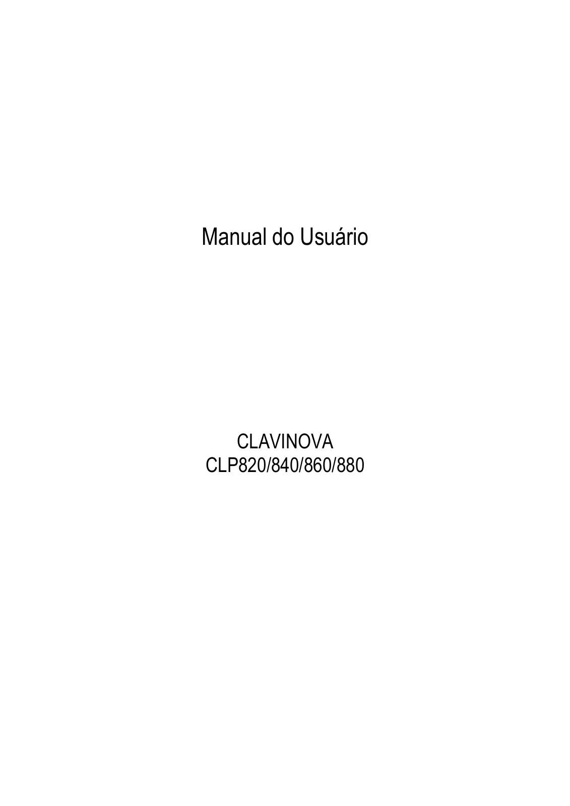 Yamaha CLP-880, CLP-880M, CLP-880PE, CLP-860, CLP-860M User Manual