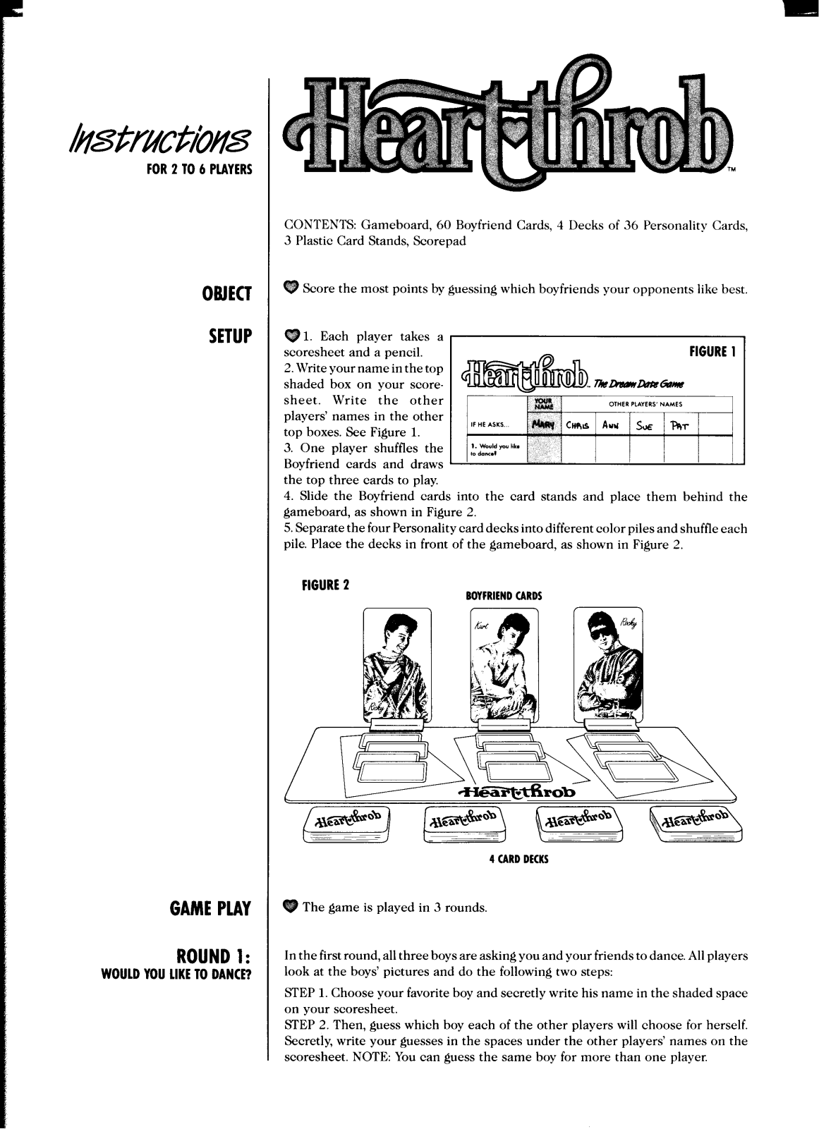 Hasbro HEARTTHROB User Manual