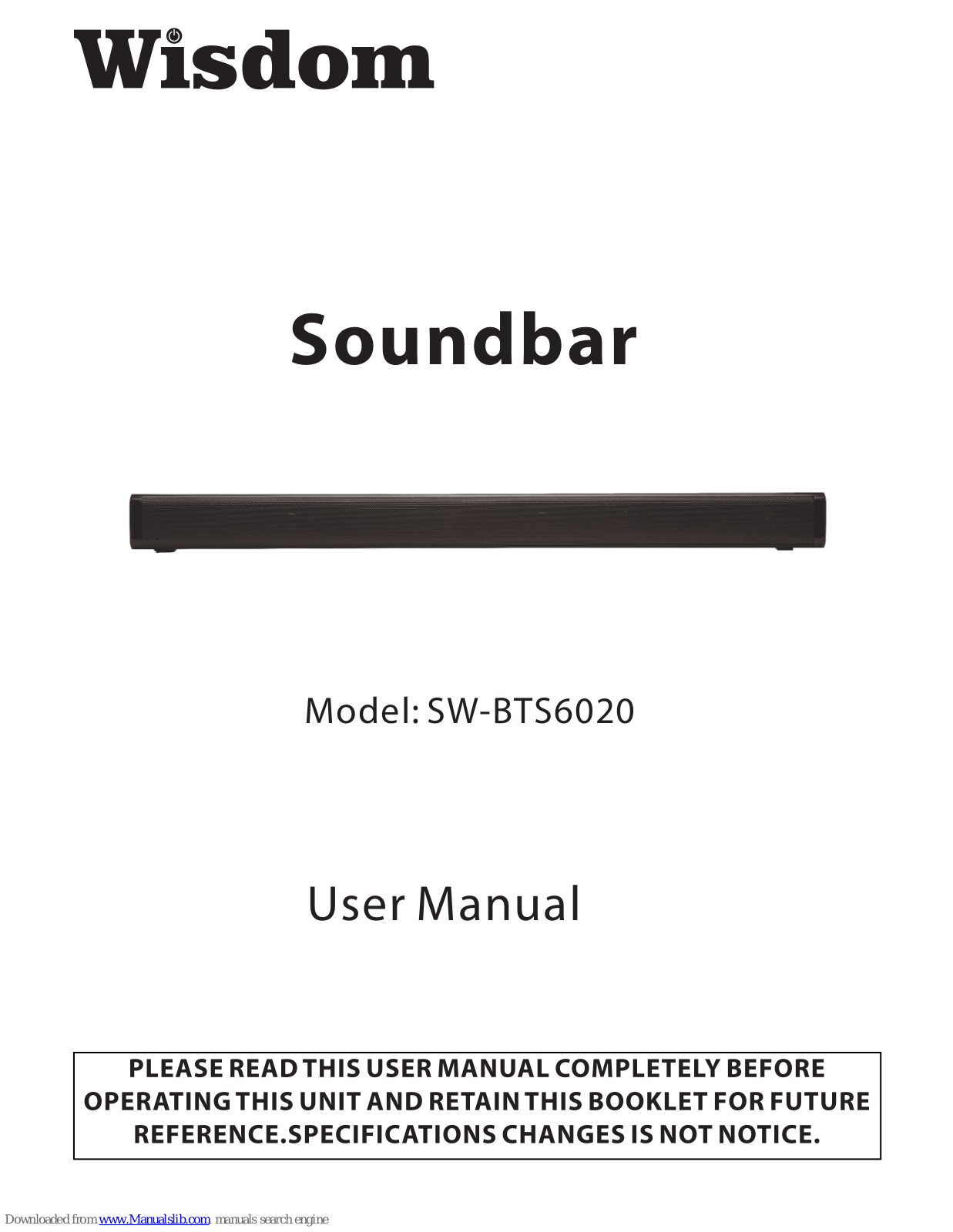 Wisdom SW-BTS6020 User Manual - ManualMachine.com