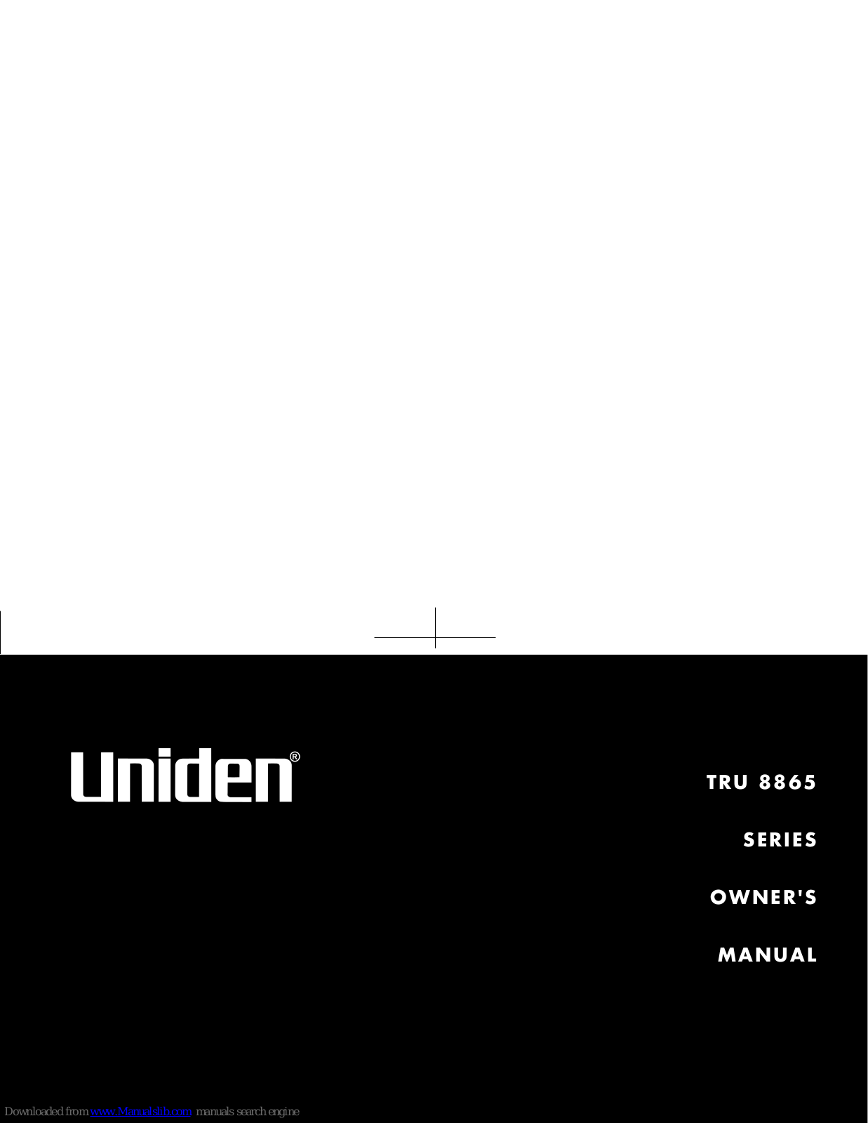 Uniden TRU 8865 Series, TRU8865-2 Owner's Manual