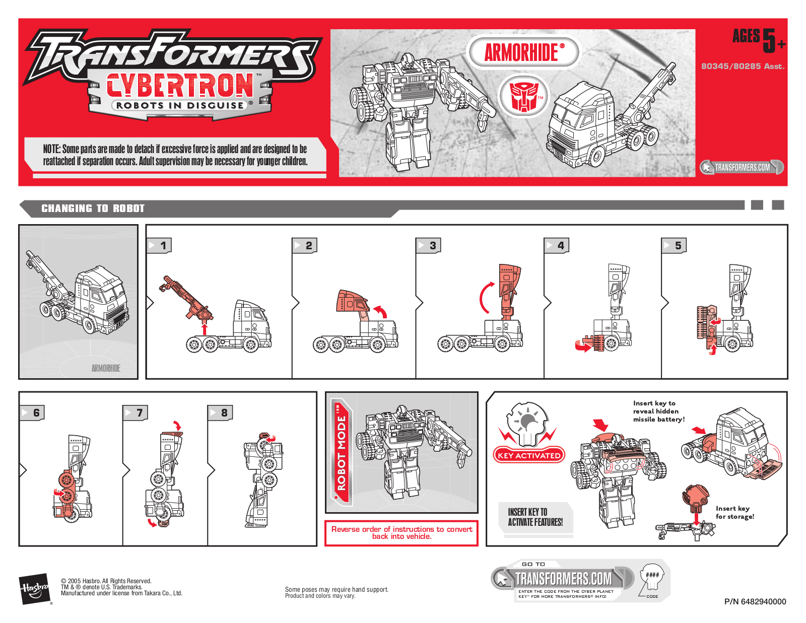 HASBRO Transformers Cybertron Armorhide User Manual