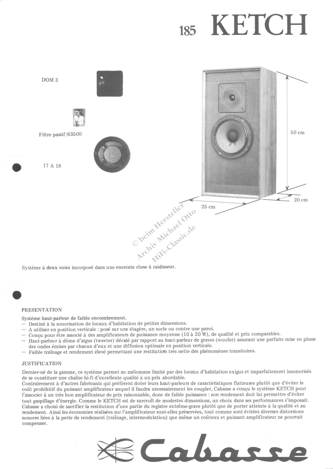 Cabasse 185 KETCH User guide - ManualMachine.com