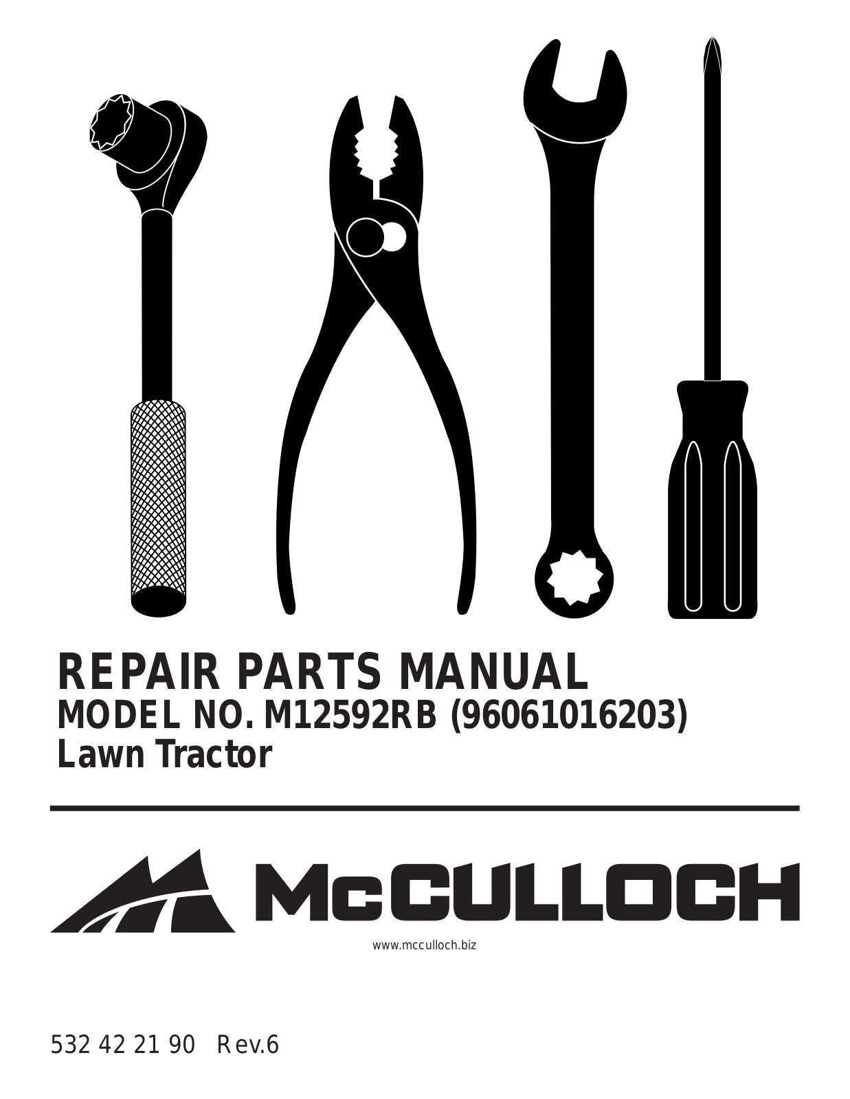 McCulloch M12592RB User Manual