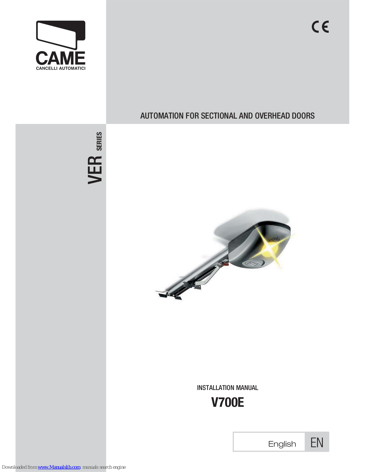 CAME V700E Installation Manual