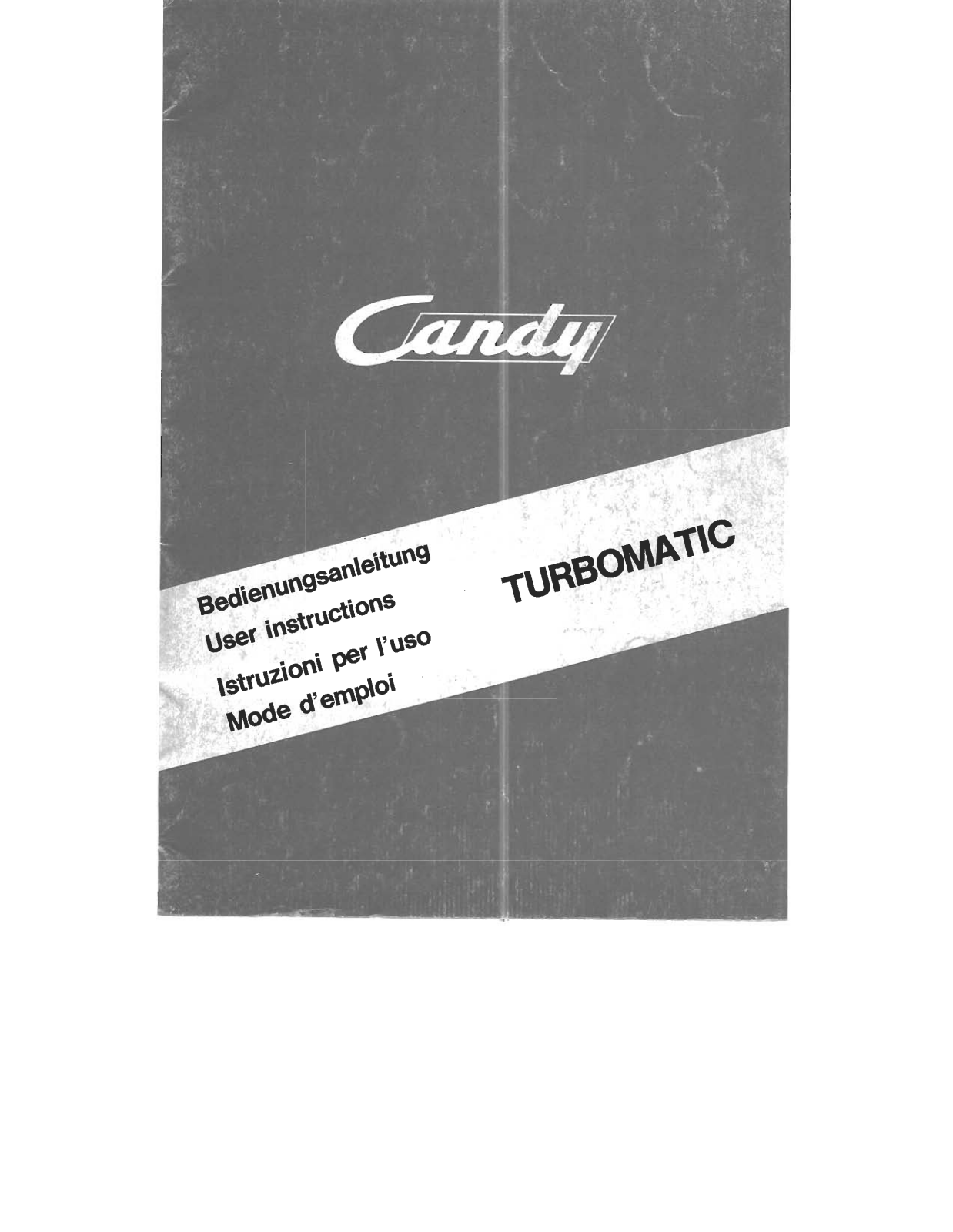 Candy TURBOMATIC User Manual