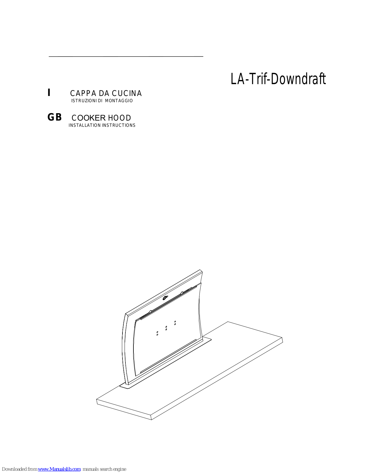 Luxair LA-Trif-Downdraft Installation Instructions Manual