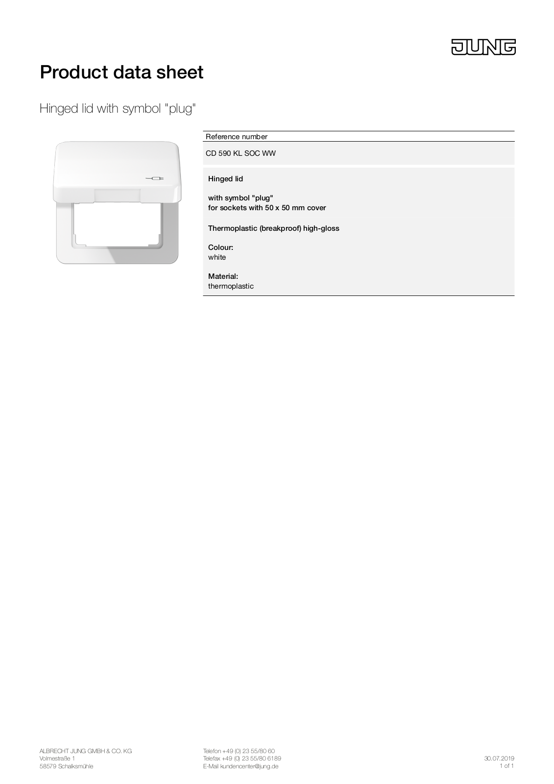 Jung CD 590 KL SOC WW User Manual