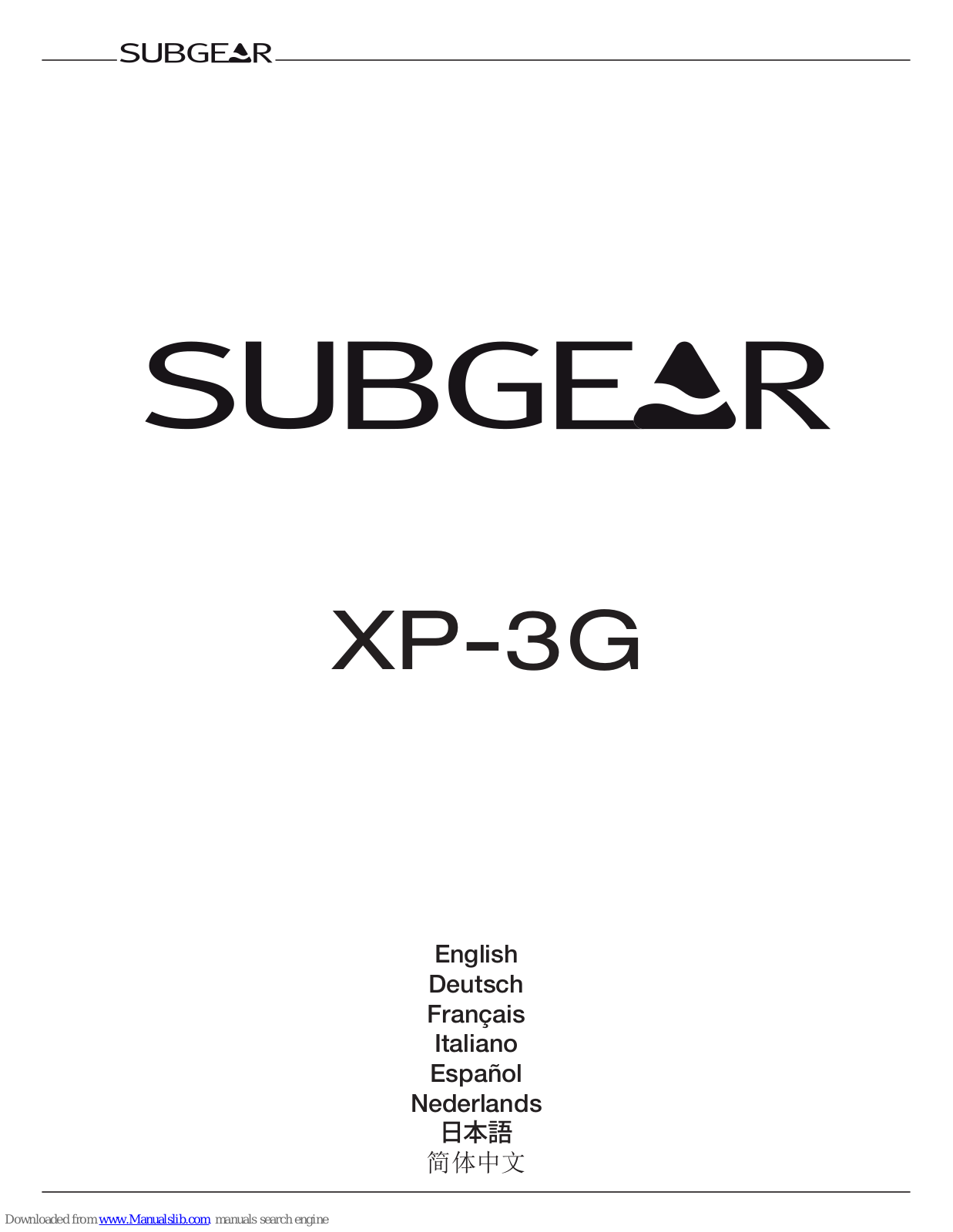 SubGear XP-3G User Manual - ManualMachine.com