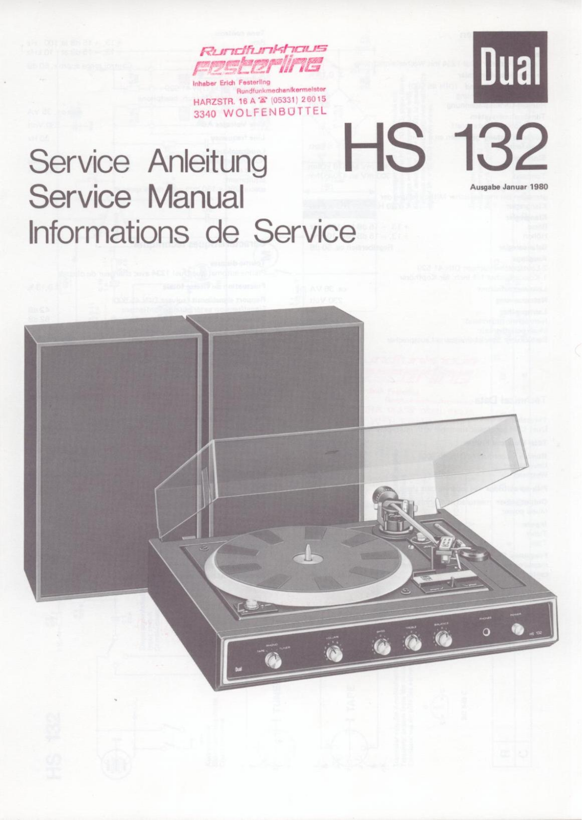 Dual HS-132 Service manual
