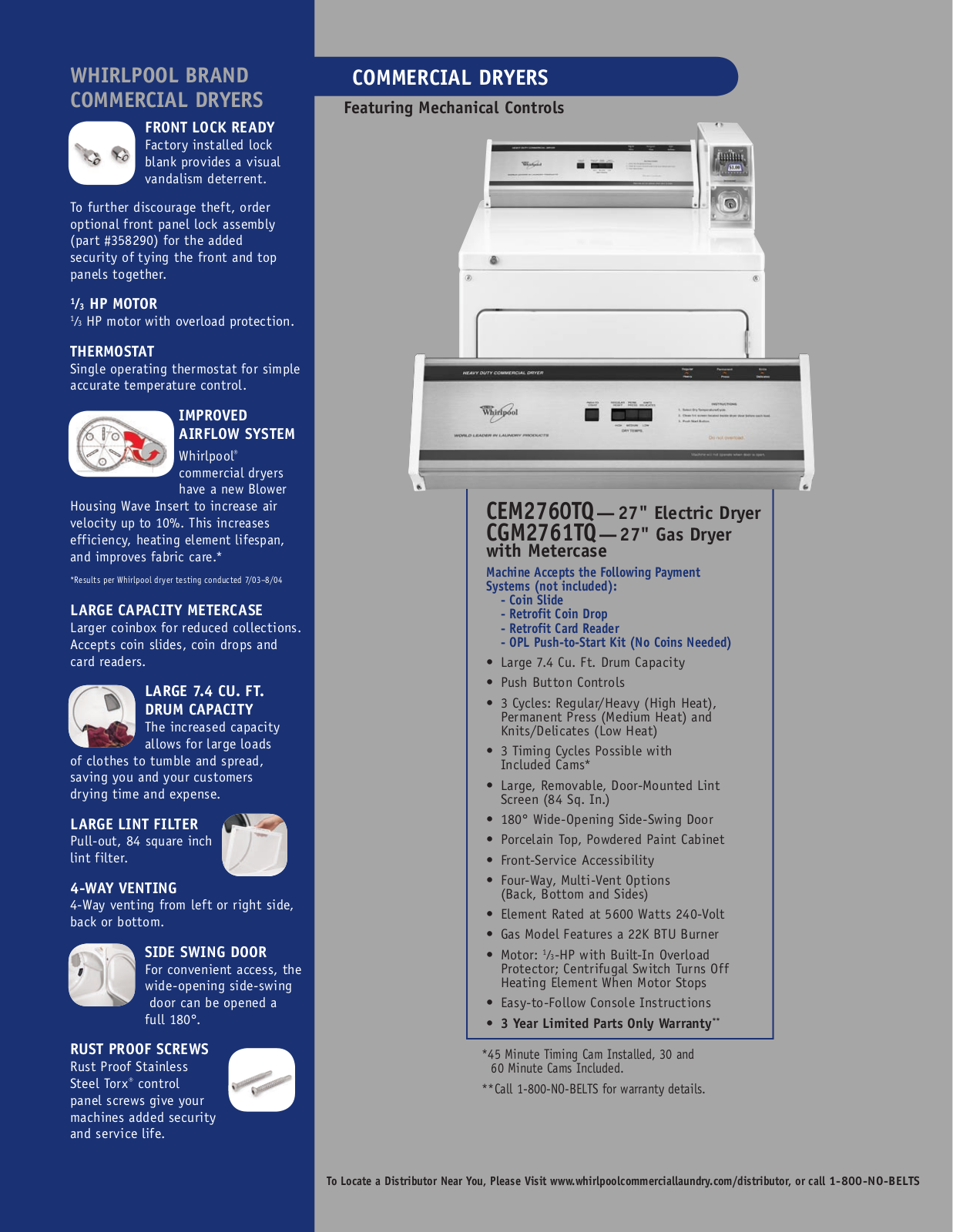 Whirlpool CEM2760TQ, CGM2761TQ User Manual