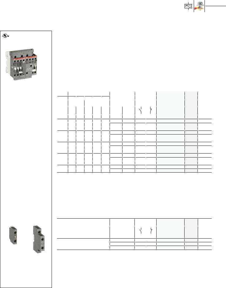 ABB AF09ZR, AF12ZR, AF16ZR, AF26ZR, AF30ZR Catalog Page