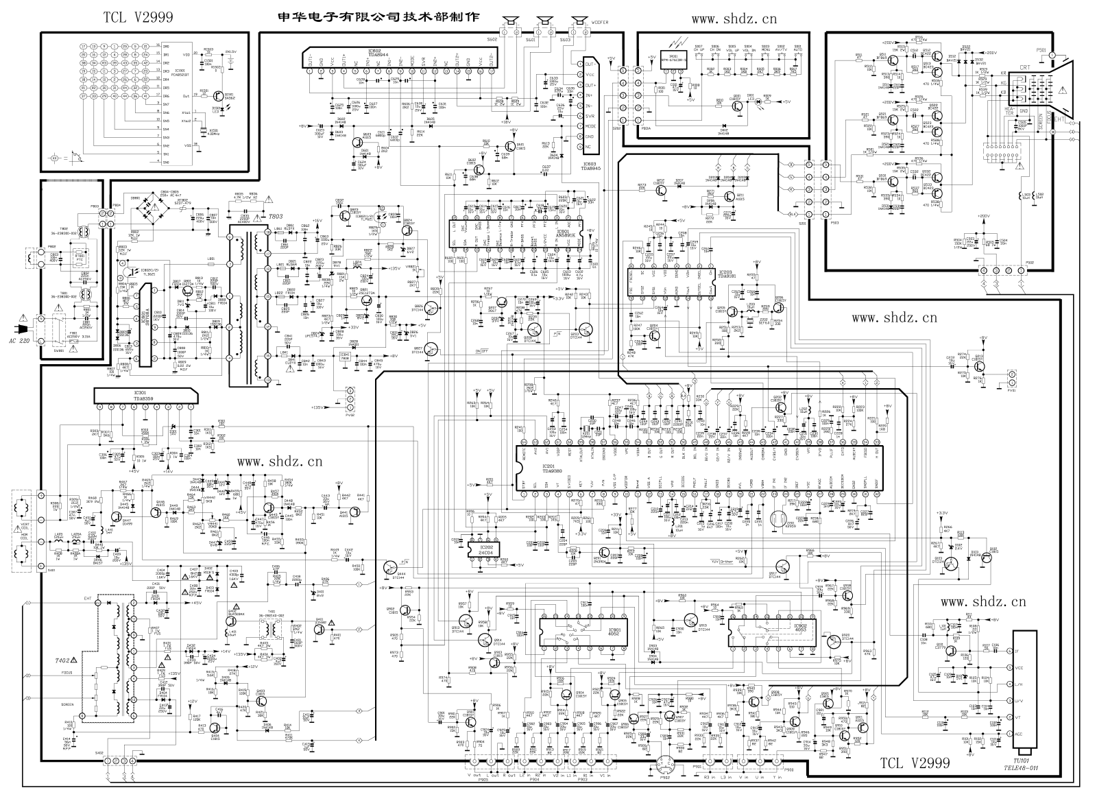 TCL V2999 Schematic