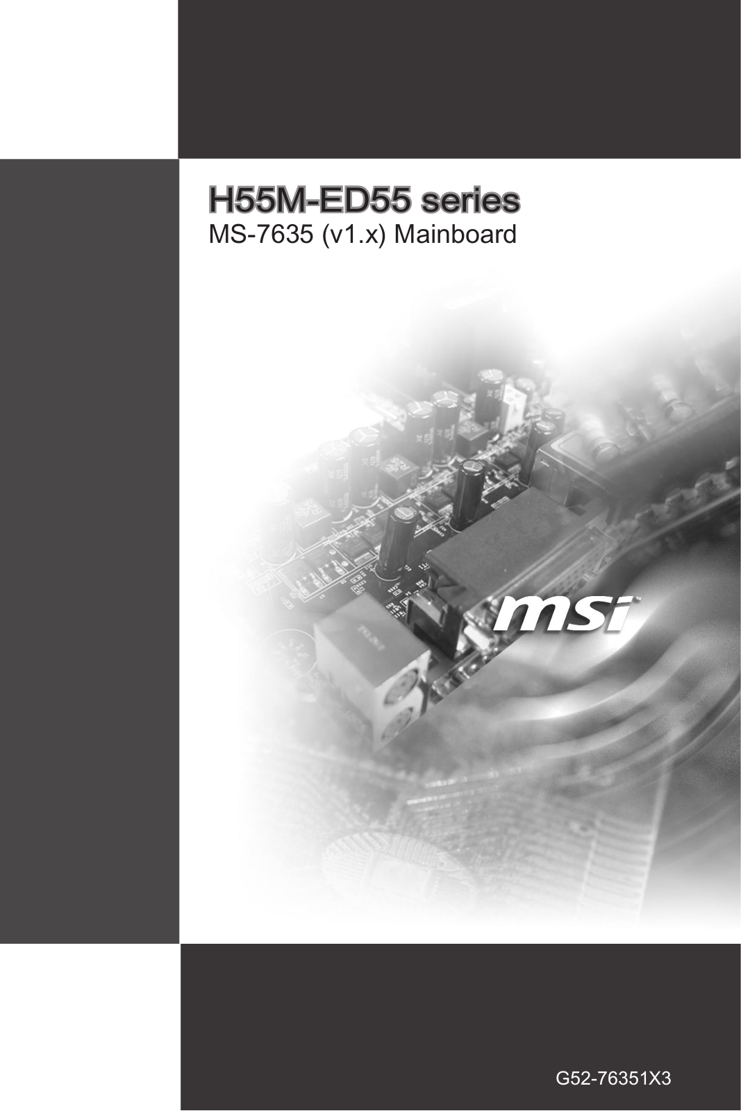 MSI H55M-ED55 User Manual