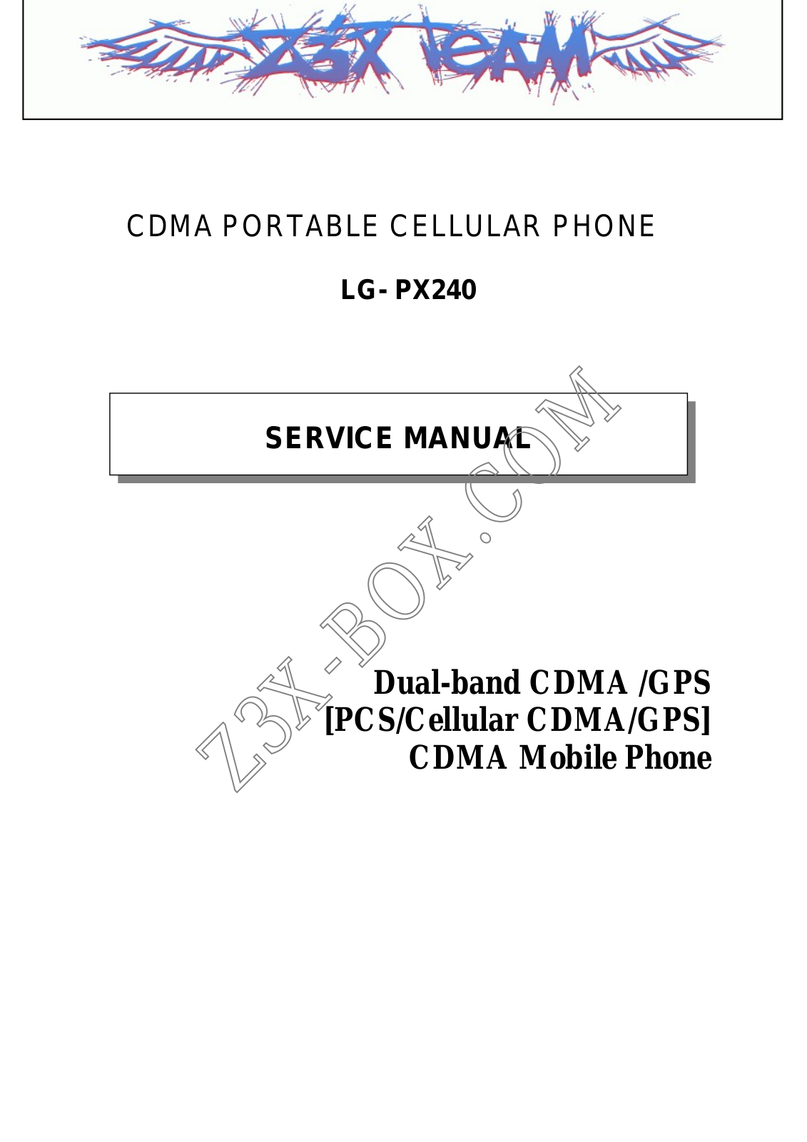 LG PX240 Service Manual