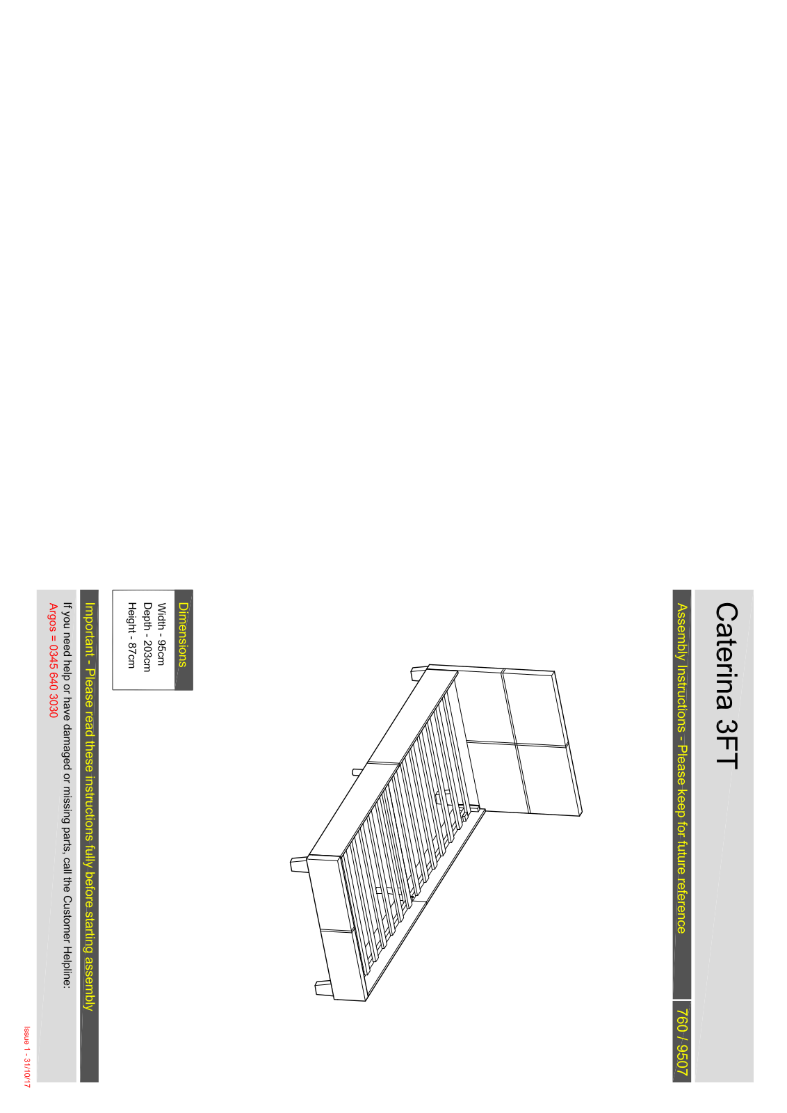 Argos 7609507 ASSEMBLY INSTRUCTIONS