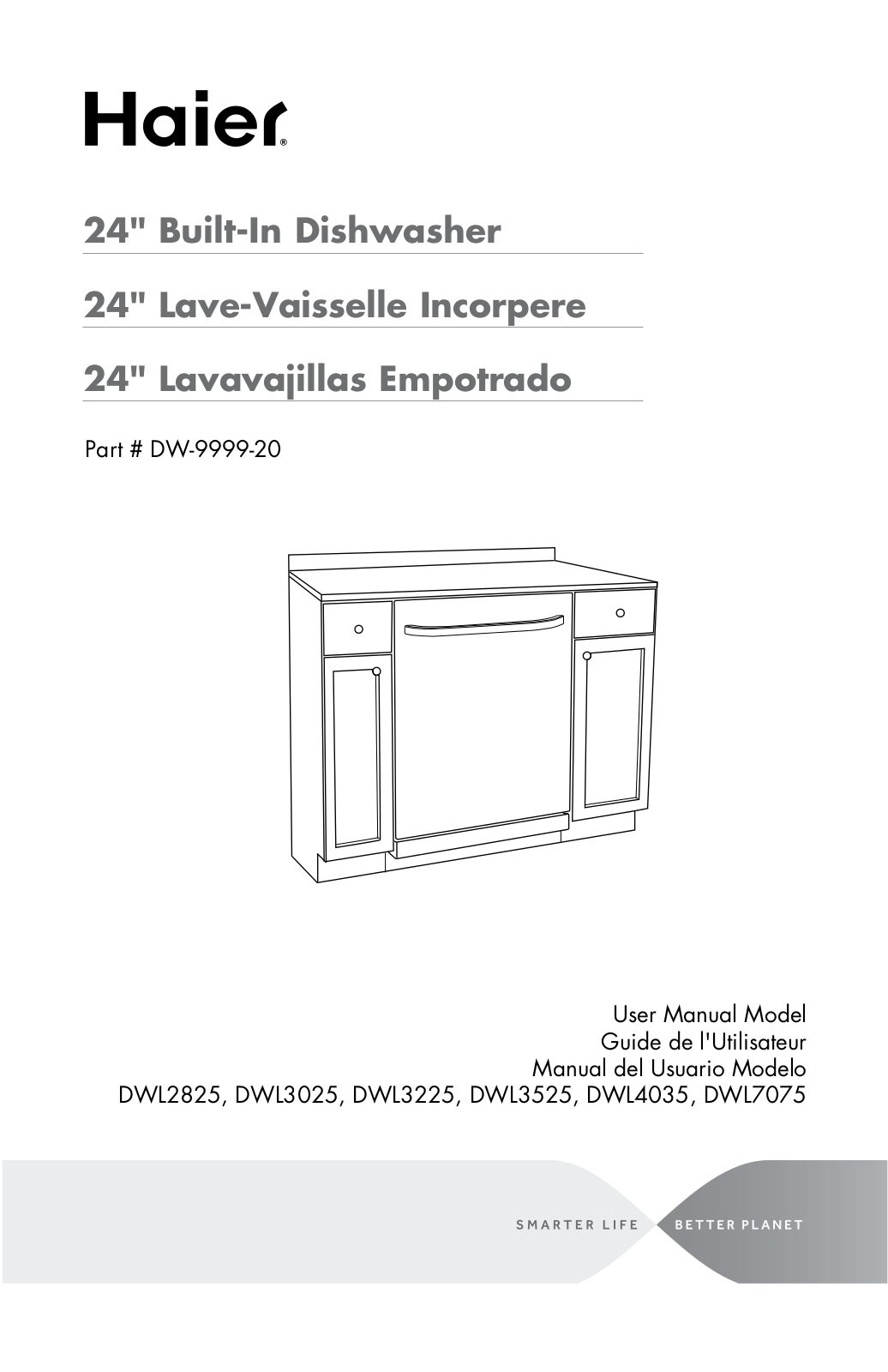 Haier DWL3225, DWL3525, DWL7075, DWL2825, DWL4035 User Manual