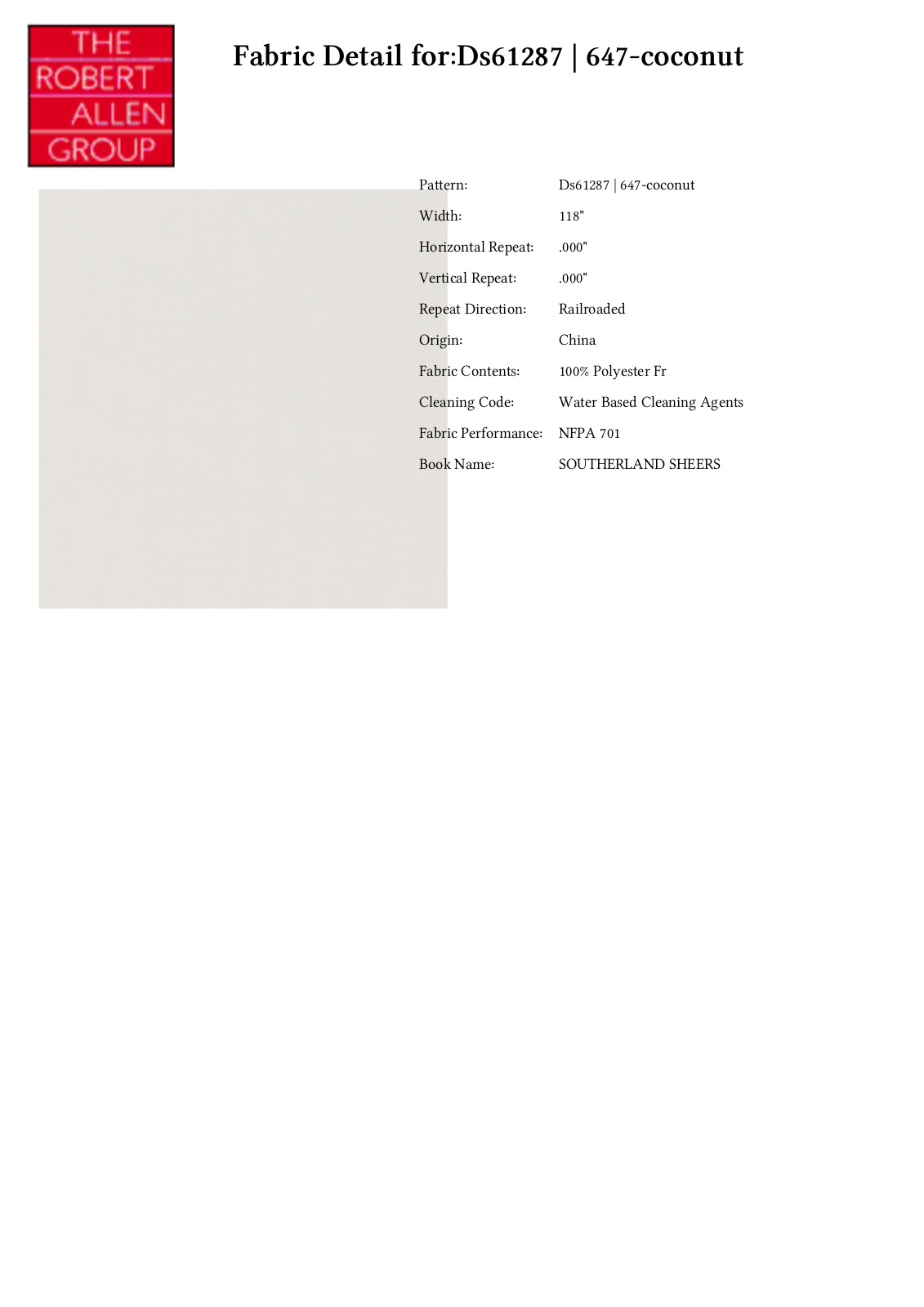 Duralee CRAL7113 Specifications - ManualMachine.com