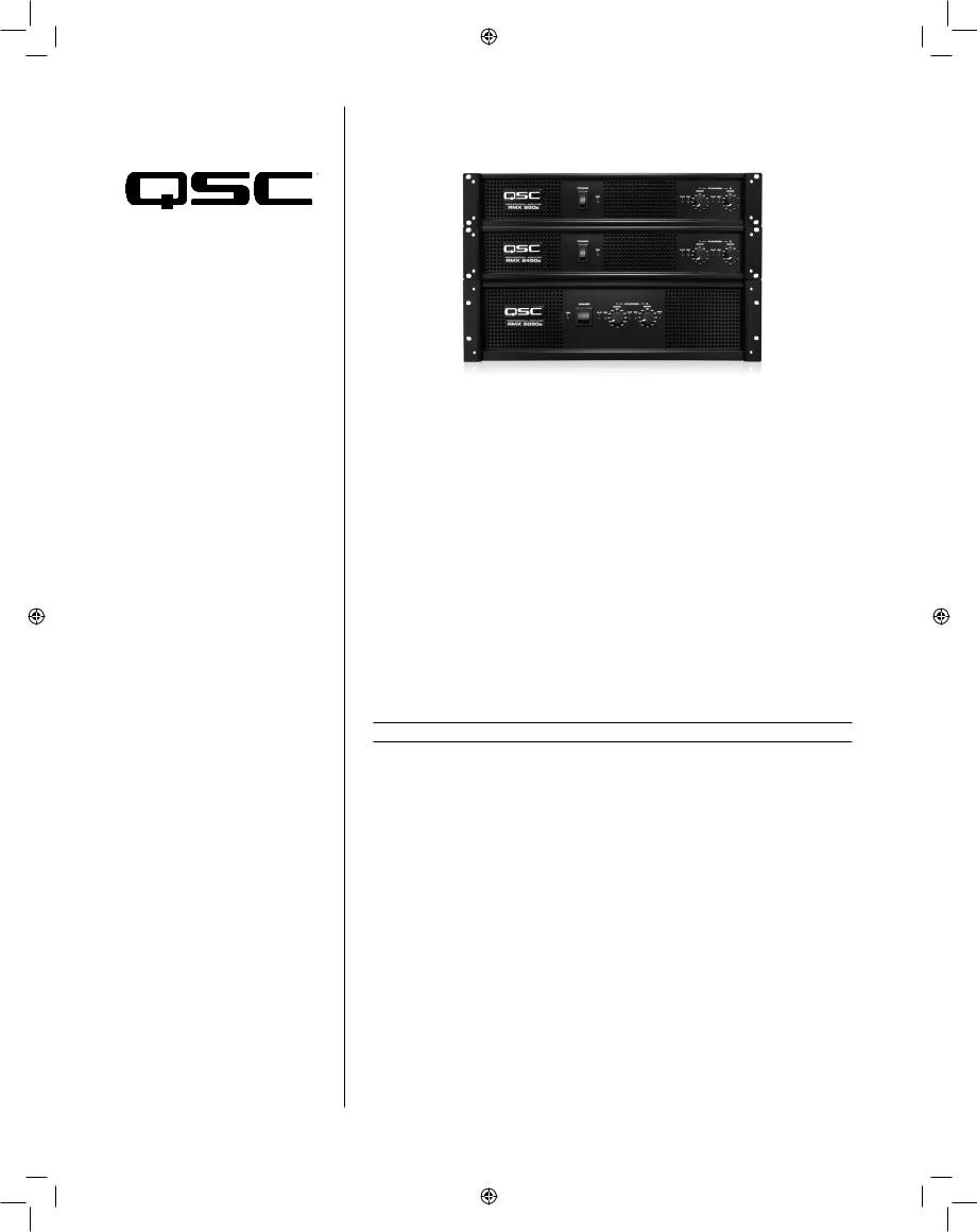 QSC Audio RMXa Series Data sheet