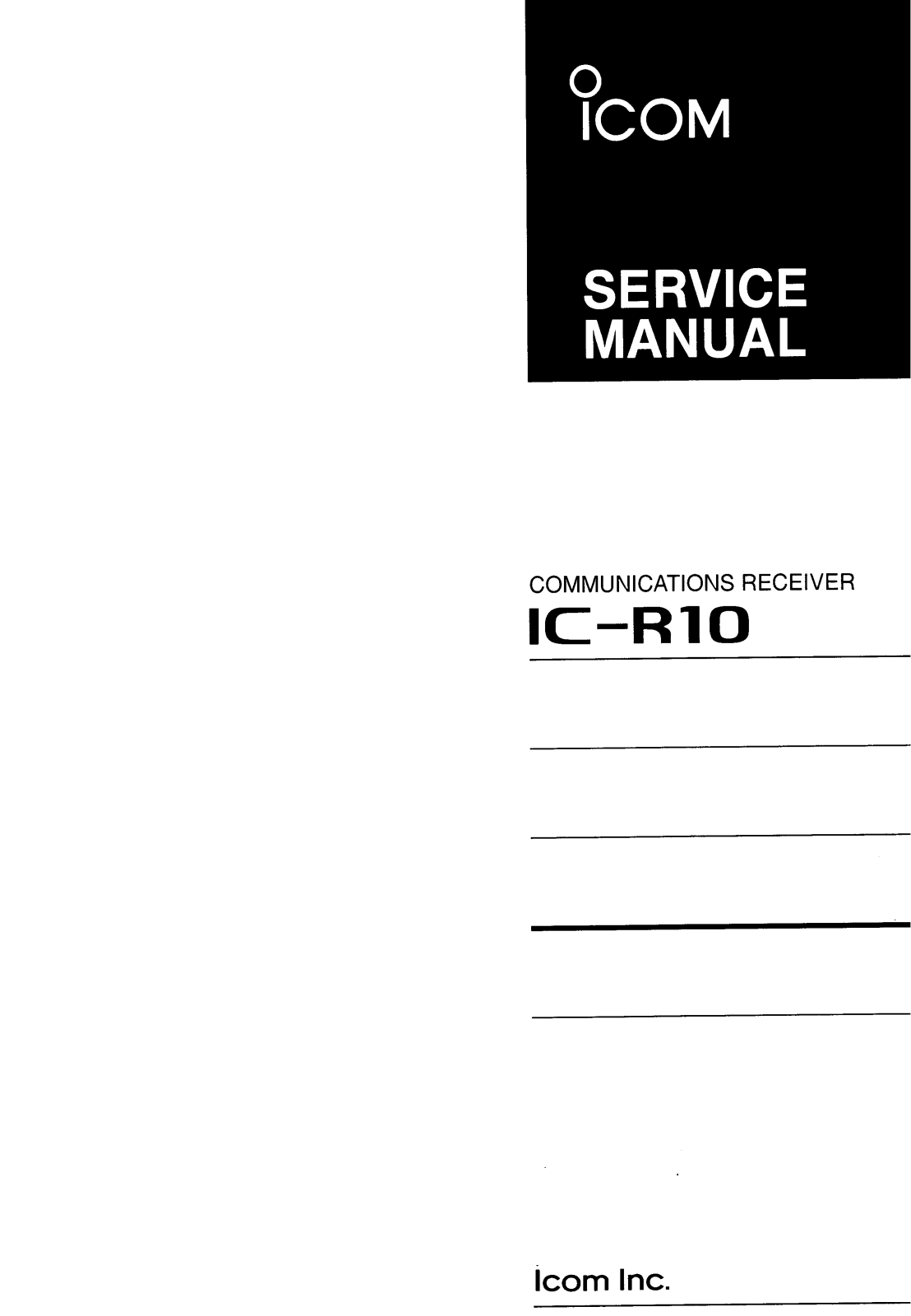 ICOM IC-R10 User Guide