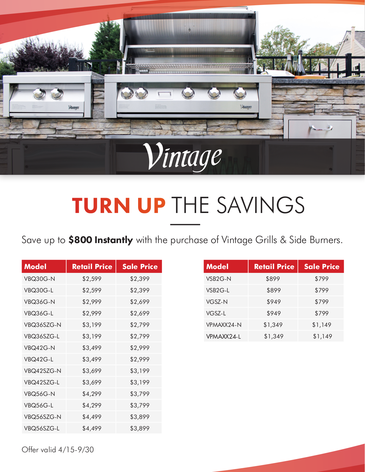 Vintage VBQ36GC Rebate Form