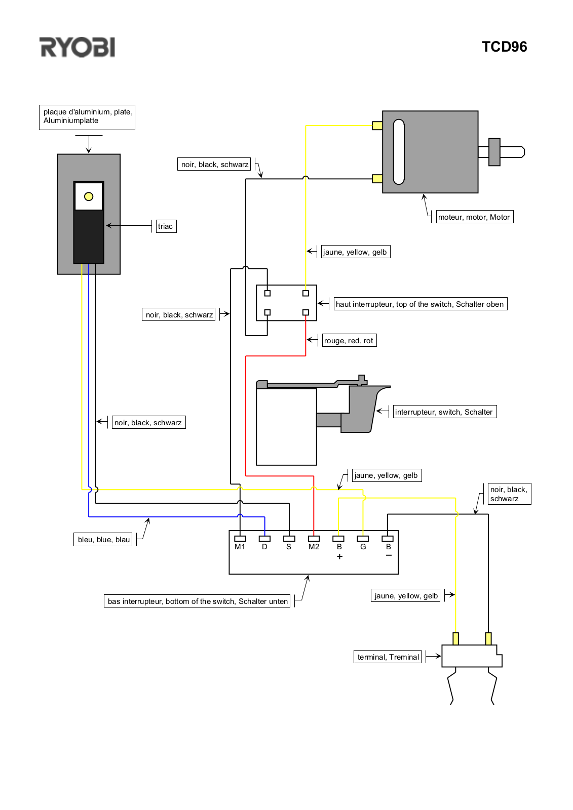 Ryobi TCD96 User Manual