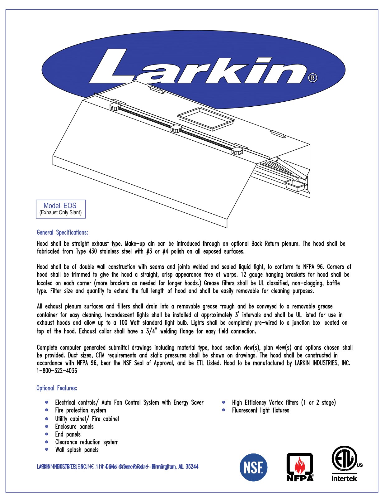 Larkin EOS User Manual