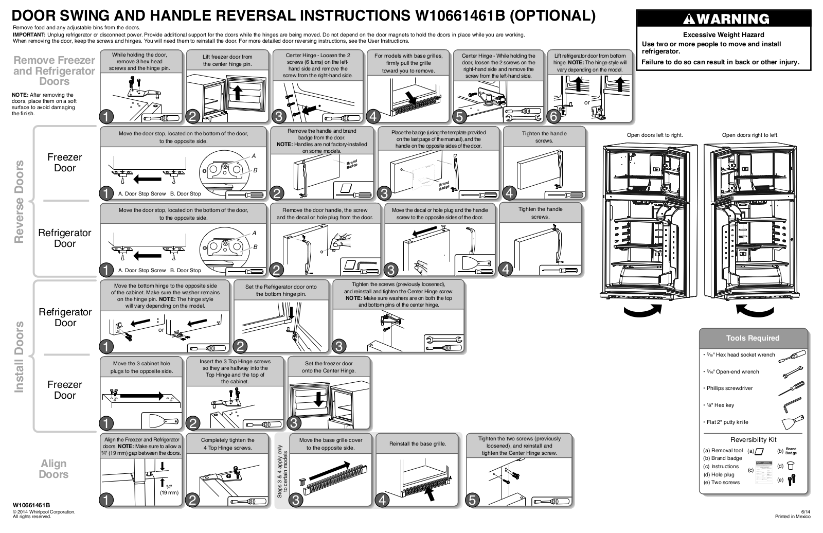 Whirlpool WRT104TFDB, WRT134TFDW User Manual