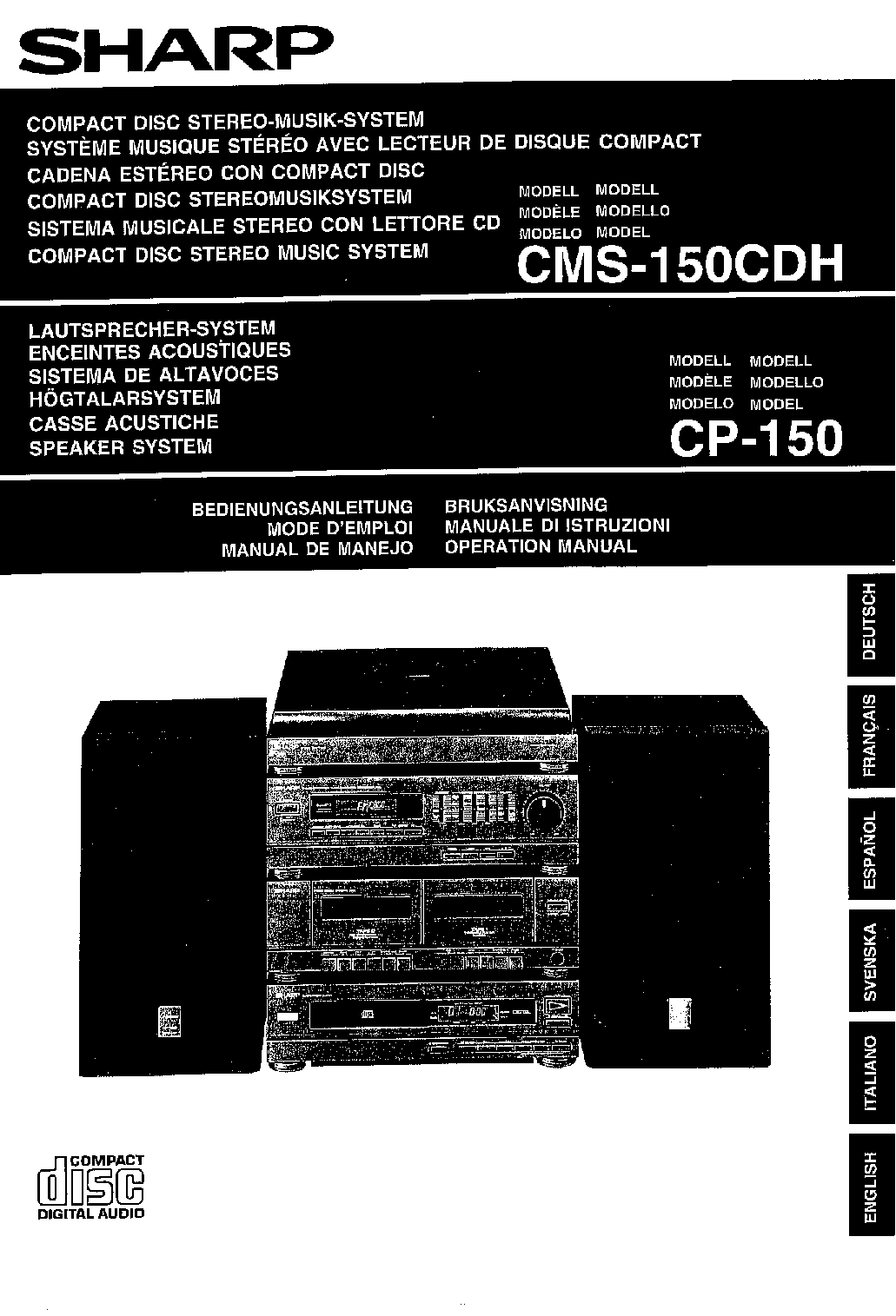 Sharp CMS-150CDH, CP-150 Owner Manual