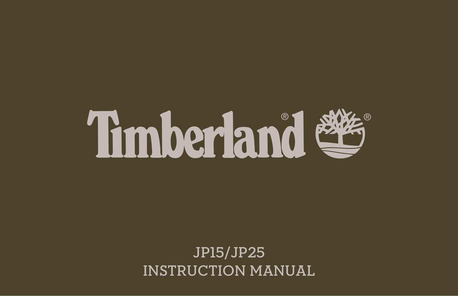 Timberland JP15, JP25 User guide - ManualMachine.com