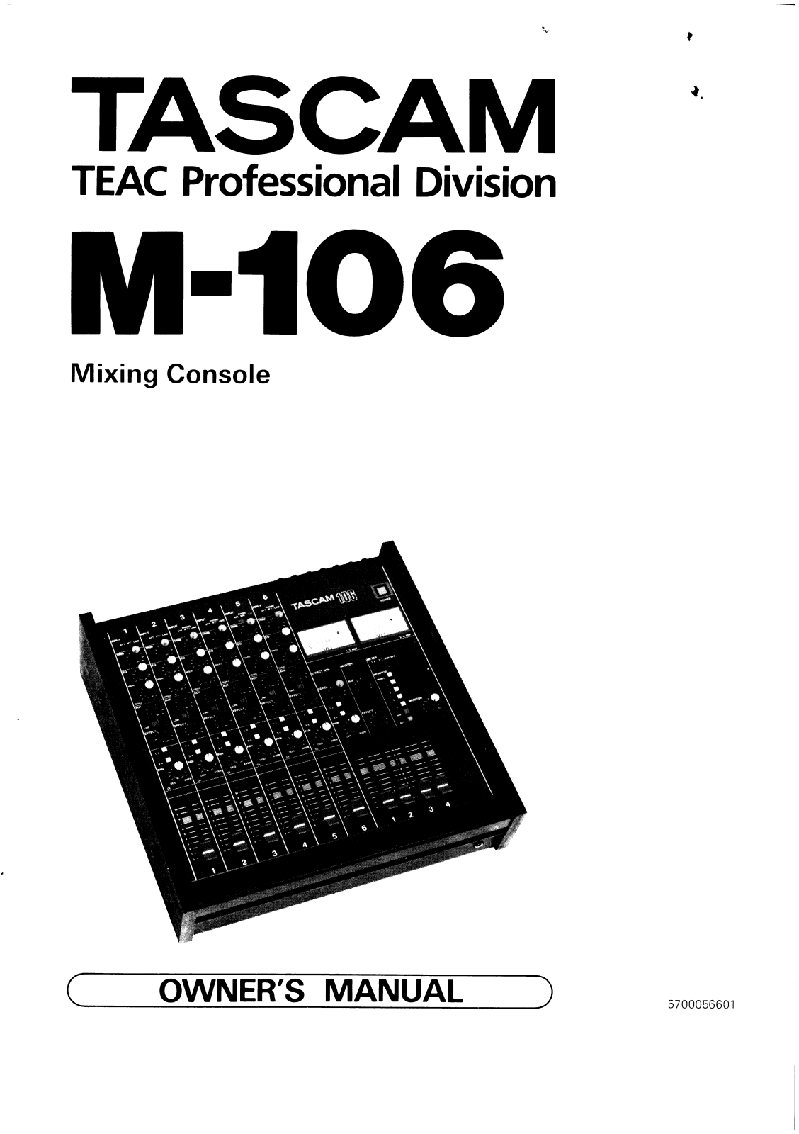 Tascam M-106 Manual