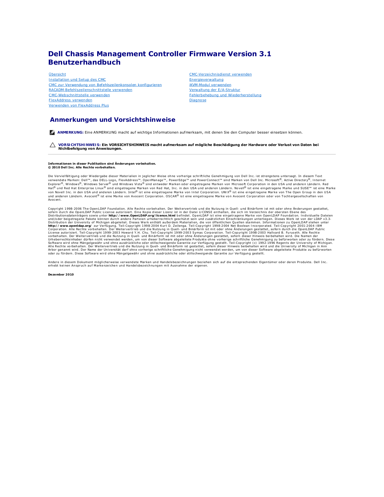 Dell Chassis Management Controller Version 3.1 Manual